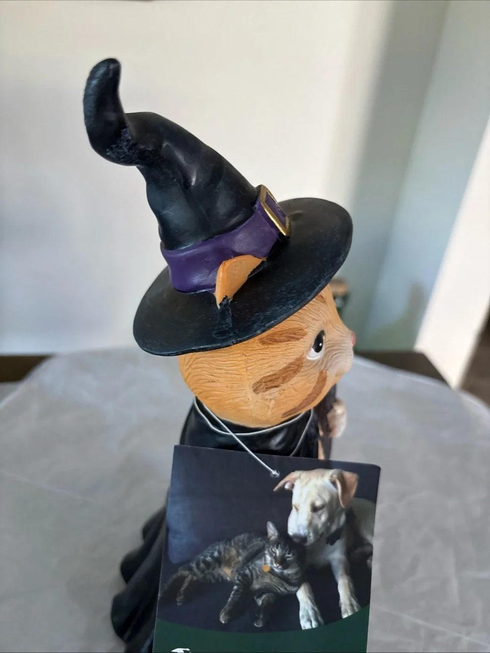 Humane World For Animals Halloween Cat Figurine W Witch Costume Seasonal Decor